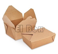 Brown Kraft Hot Food Boxes/Fold Pak Containers