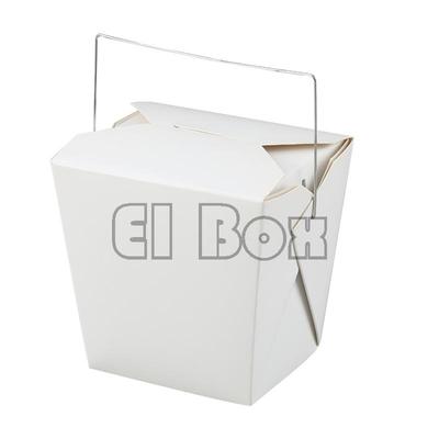 White Square Noodle Boxes with Handle 16oz/26oz 500pcs/case