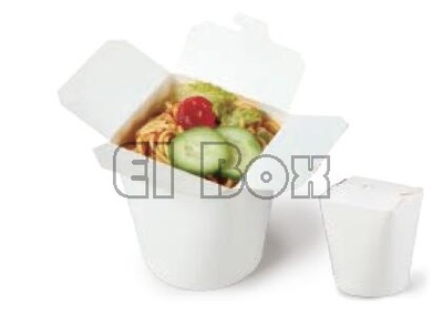 White Noodle Boxes Chinese/Asian Box Doner Box Food Pails 16oz/26oz/32oz 500pcs/case